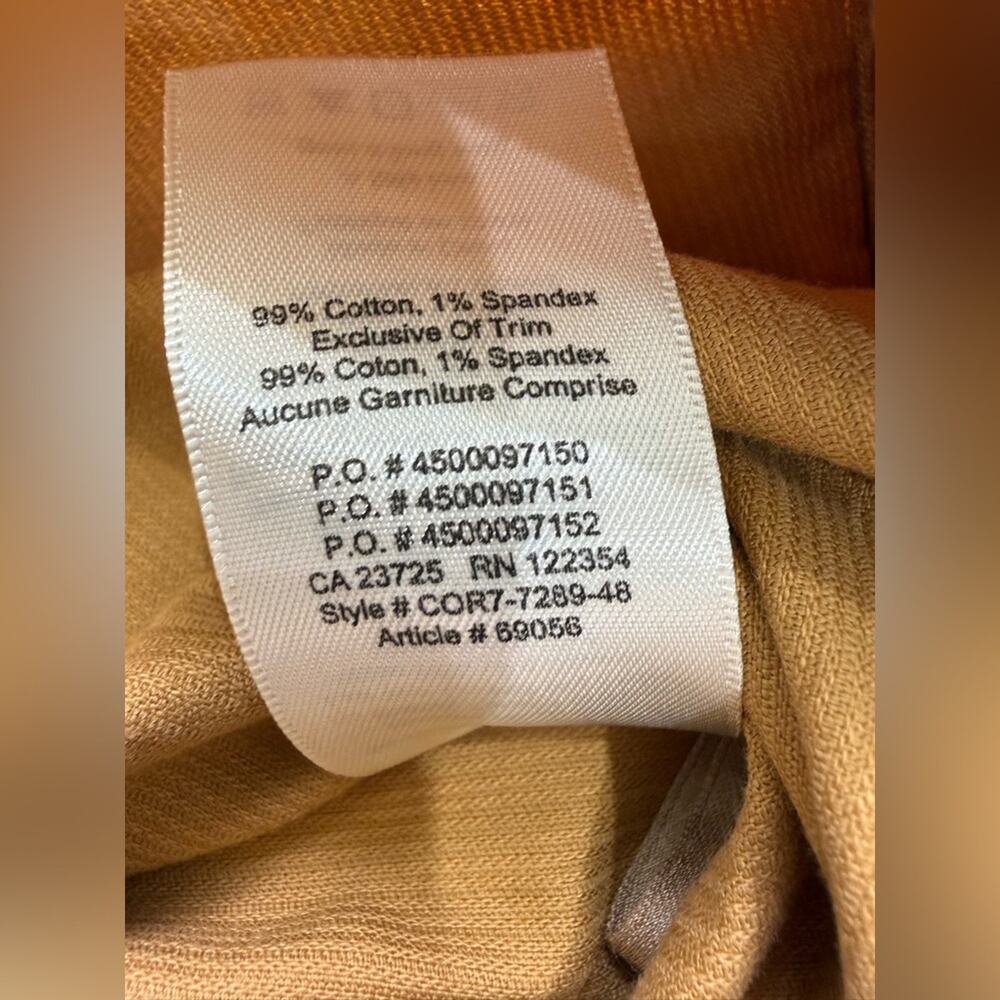 Aritzia Wilfred Free Corduroy Mini Skirt Size 2 Mustard Brown A-Line Side Zip - Picture 7 of 9
